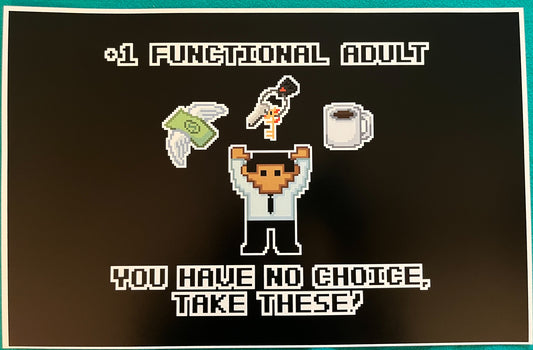 +1 Functional Adult (Male) 11" x 17" Print (POC)