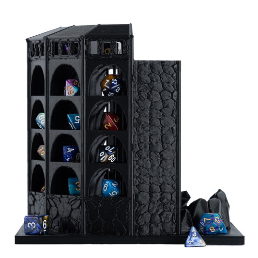 Dicecatraz 2.1 3D-Printed Combo Dice Prison/Dice Roller (Black)