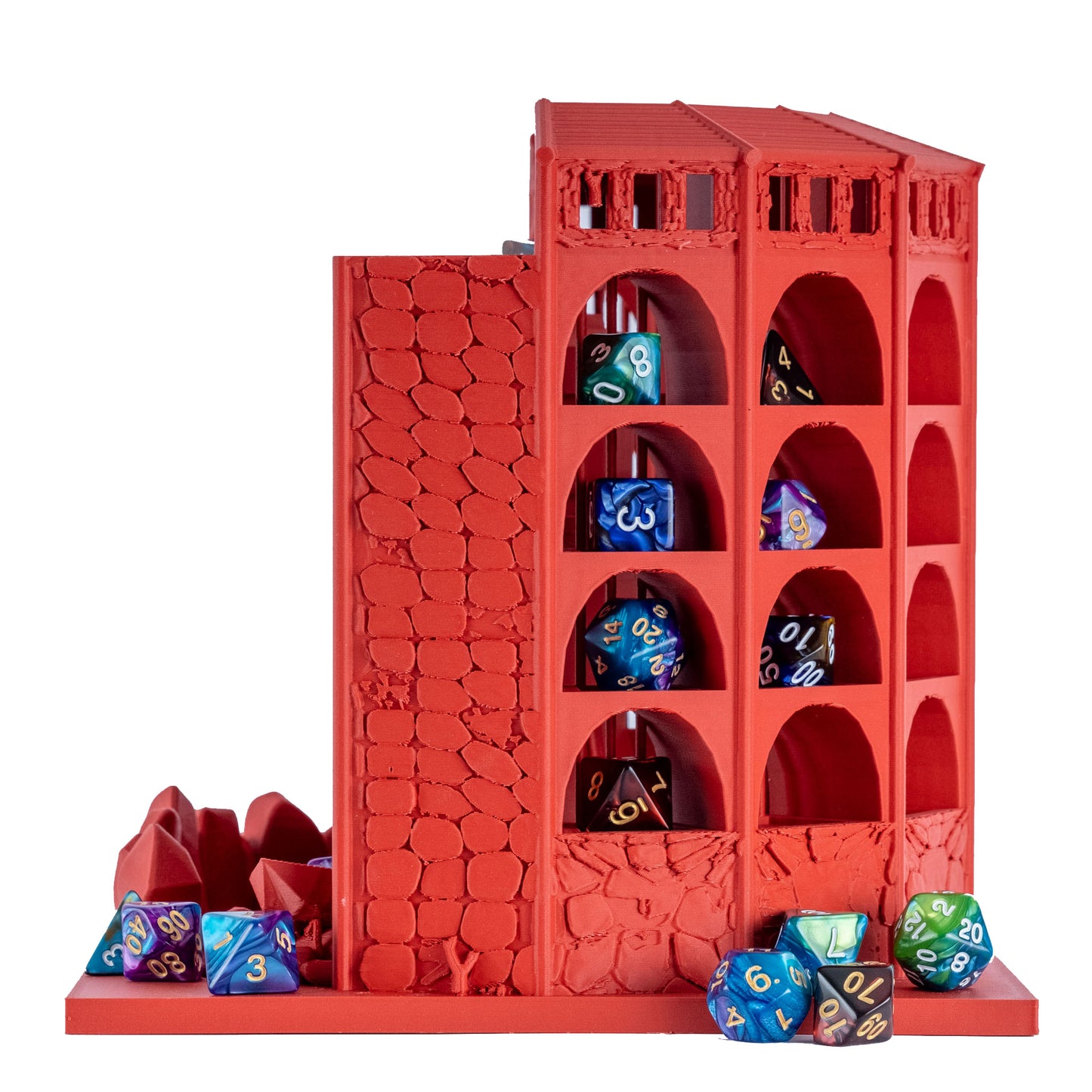 Dicecatraz 2.1 3D-Printed Combo Dice Prison/Dice Roller (Red)