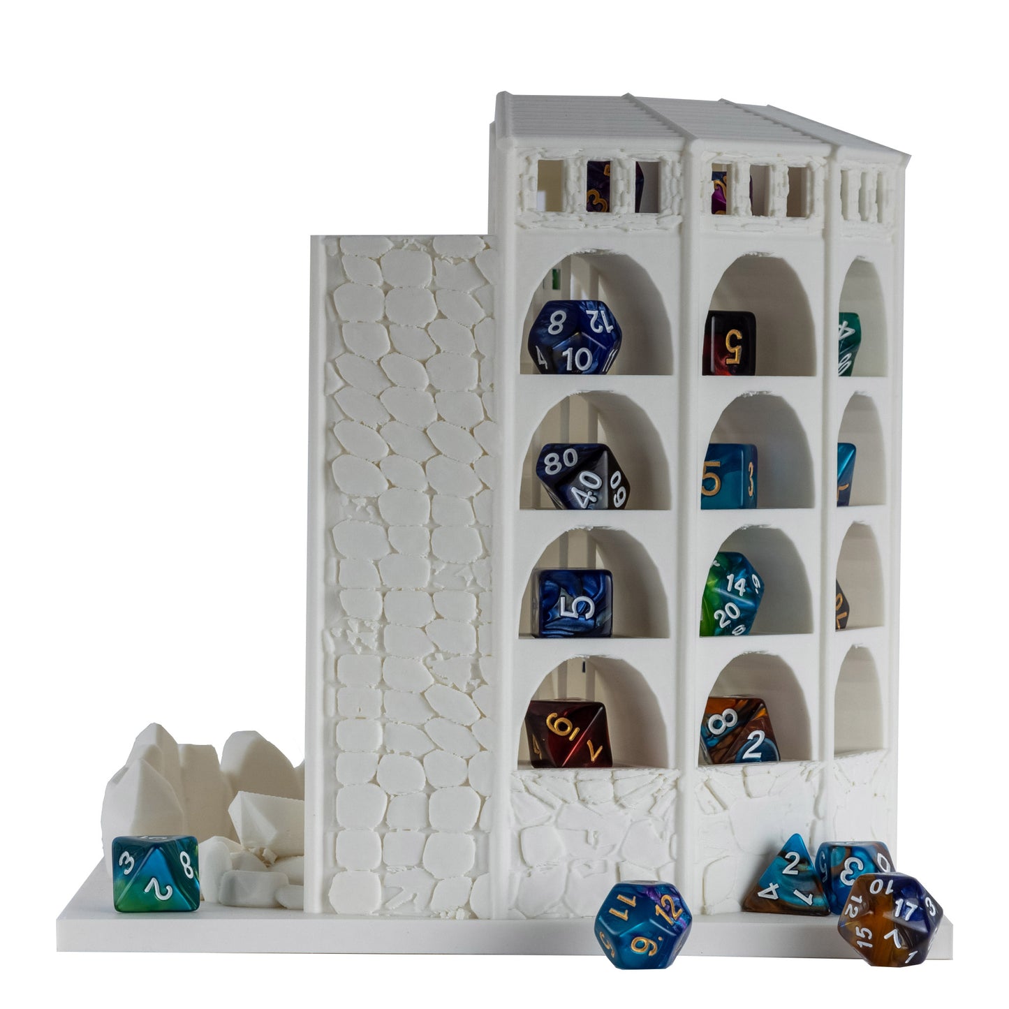 Dicecatraz 2.1 3D-Printed Combo Dice Prison/Dice Roller (Ivory)