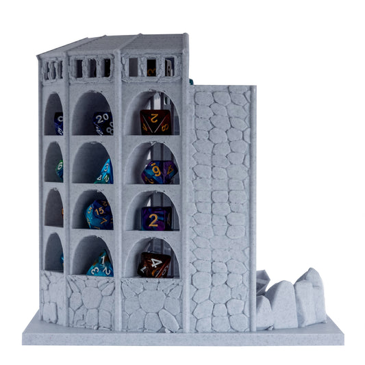 Dicecatraz 2.1 3D-Printed Combo Dice Prison/Dice Roller (Stone Gray)