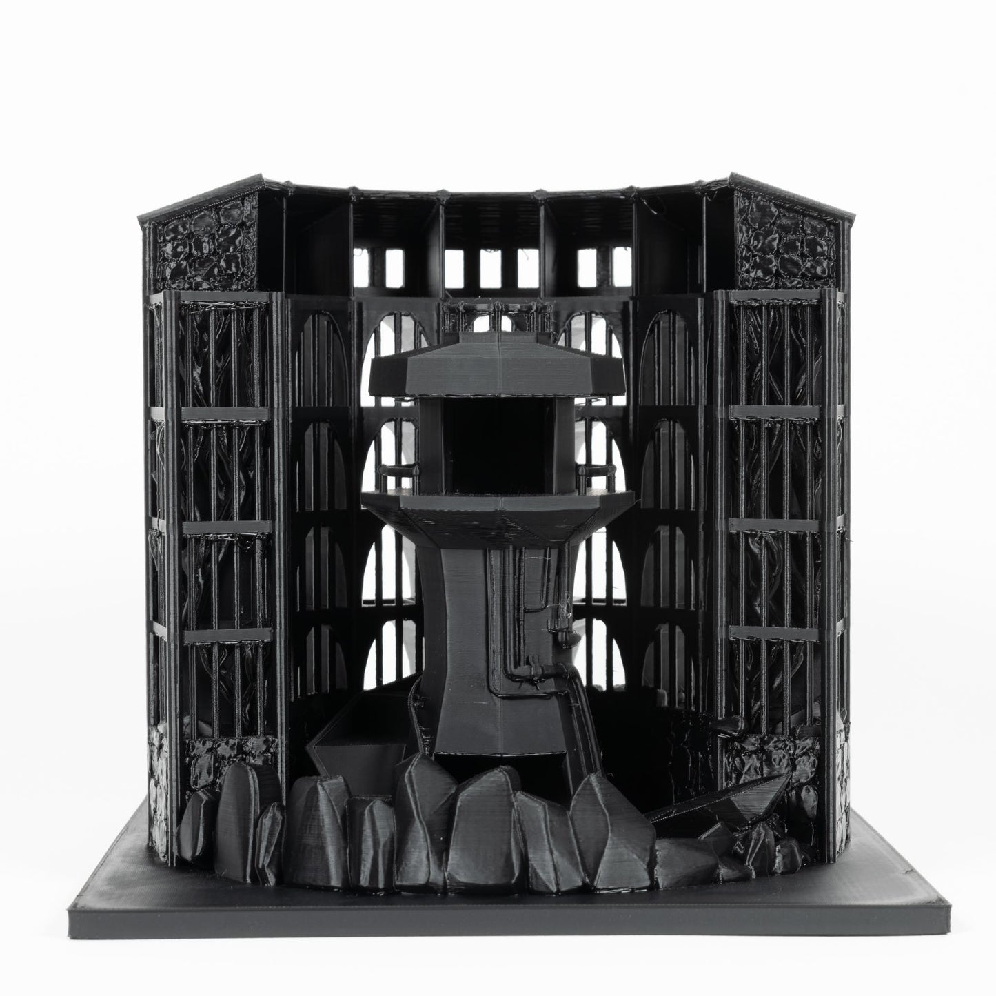 Dicecatraz 3D-Printed Combo Dice Prison/Dice Roller (Black)