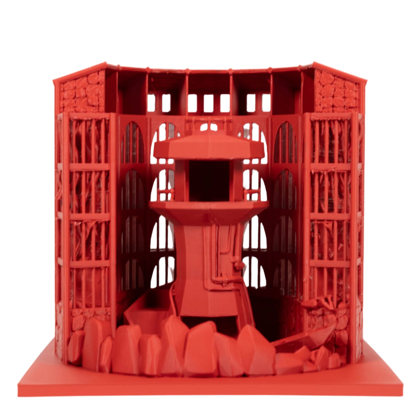 Dicecatraz 3D-Printed Combo Dice Prison/Dice Roller (Red)