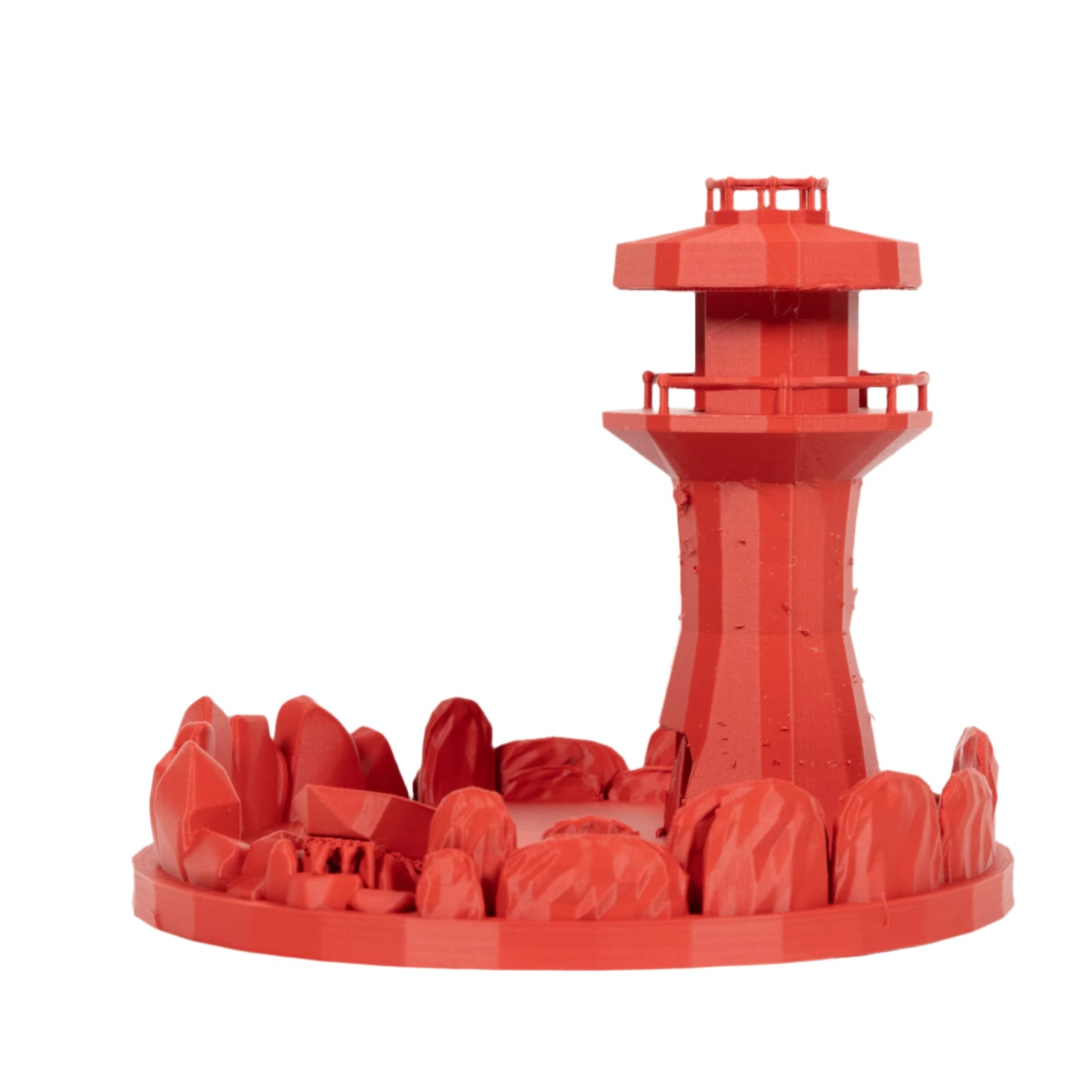 Dicecatraz Courtyard 3D-Printed Dice Roller (Red)