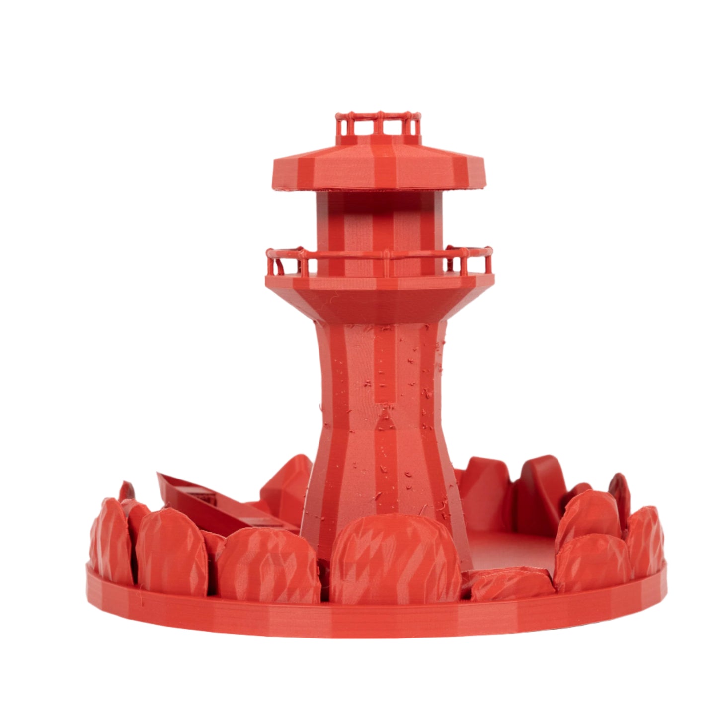 Dicecatraz Courtyard 3D-Printed Dice Roller (Red)