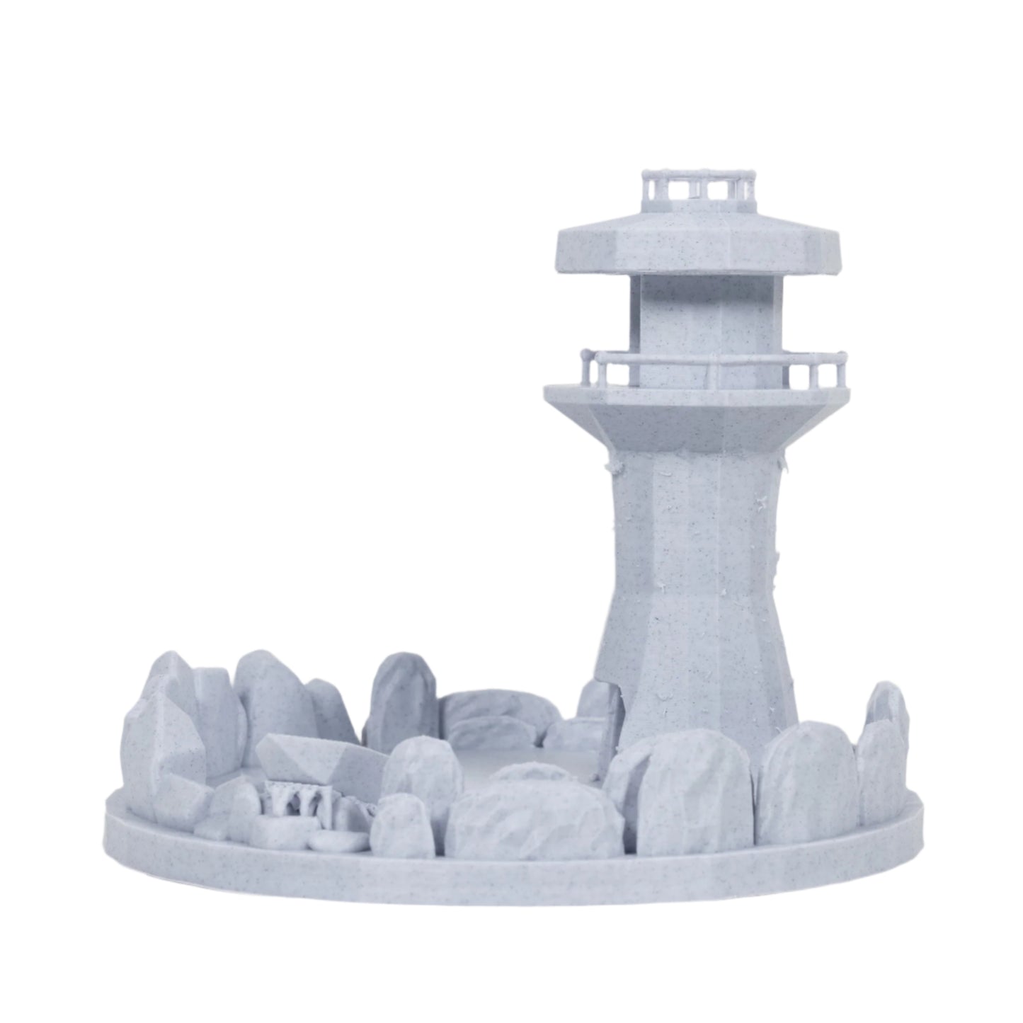 Dicecatraz Courtyard 3D-Printed Combo Dice Roller (Stone Grey)