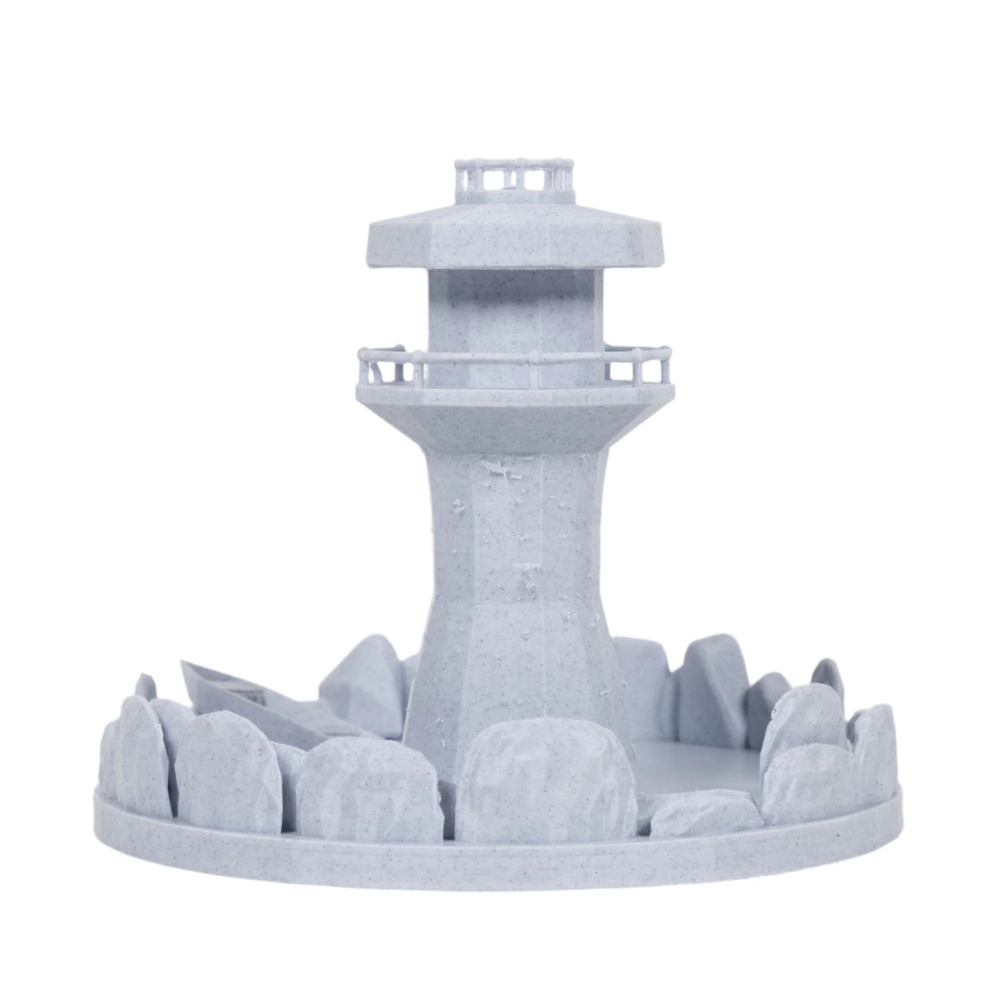 Dicecatraz Courtyard 3D-Printed Combo Dice Roller (Stone Grey)