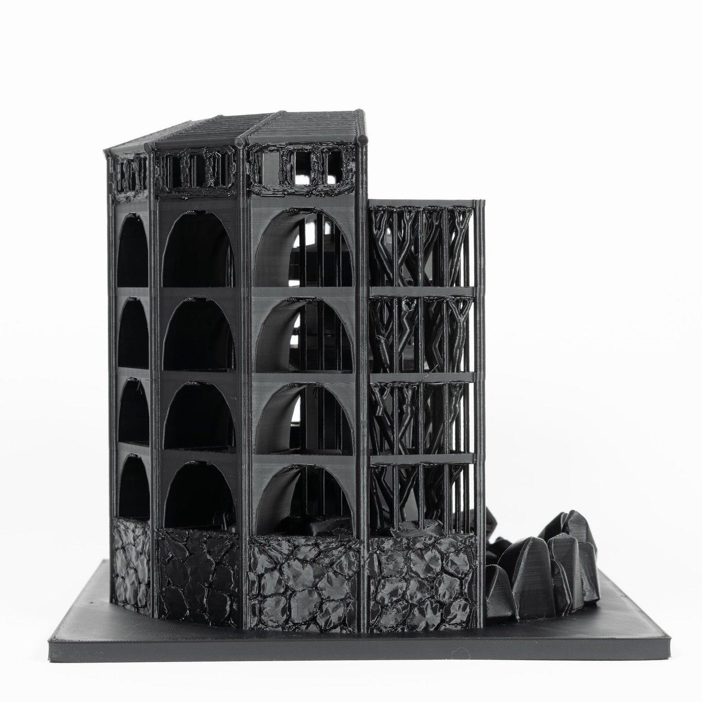 Dicecatraz 3D-Printed Combo Dice Prison/Dice Roller (Black)