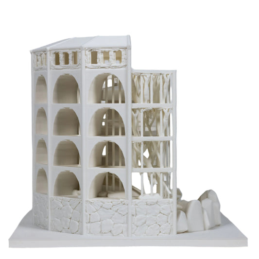 Dicecatraz 3D-Printed Combo Dice Prison/Dice Roller (Ivory)