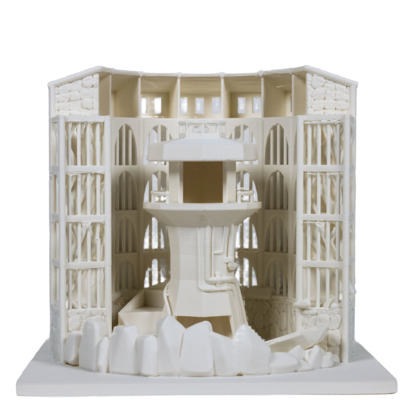 Dicecatraz 3D-Printed Combo Dice Prison/Dice Roller (Ivory)