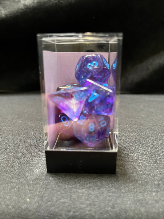 Chessex Nebula Nocturnal/Blue Dice