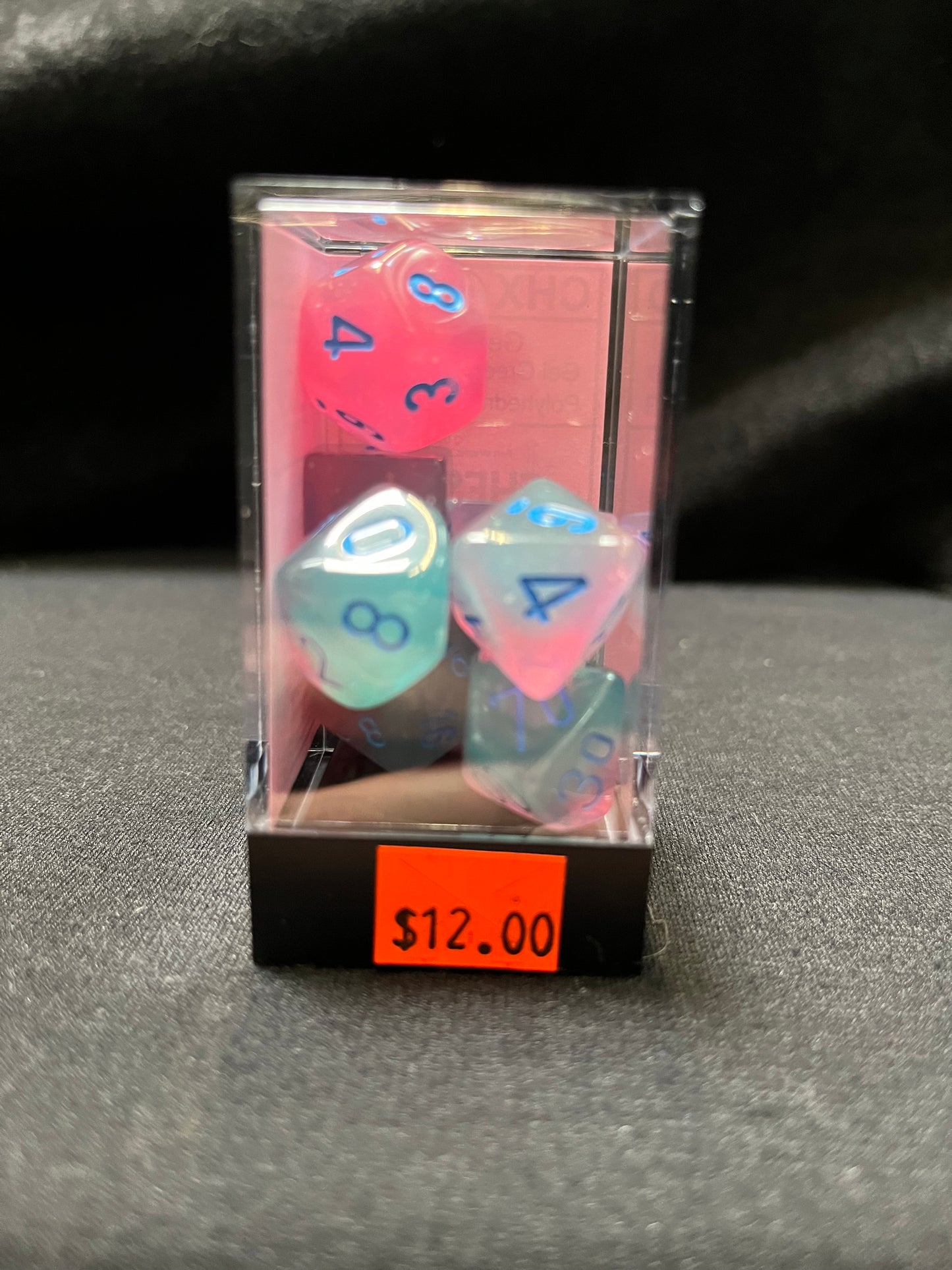 Chessex Gemini Gel Green-Pink/Blue Dice