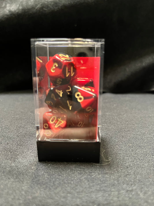 Chessex Gemini Black-Red/Gold Dice