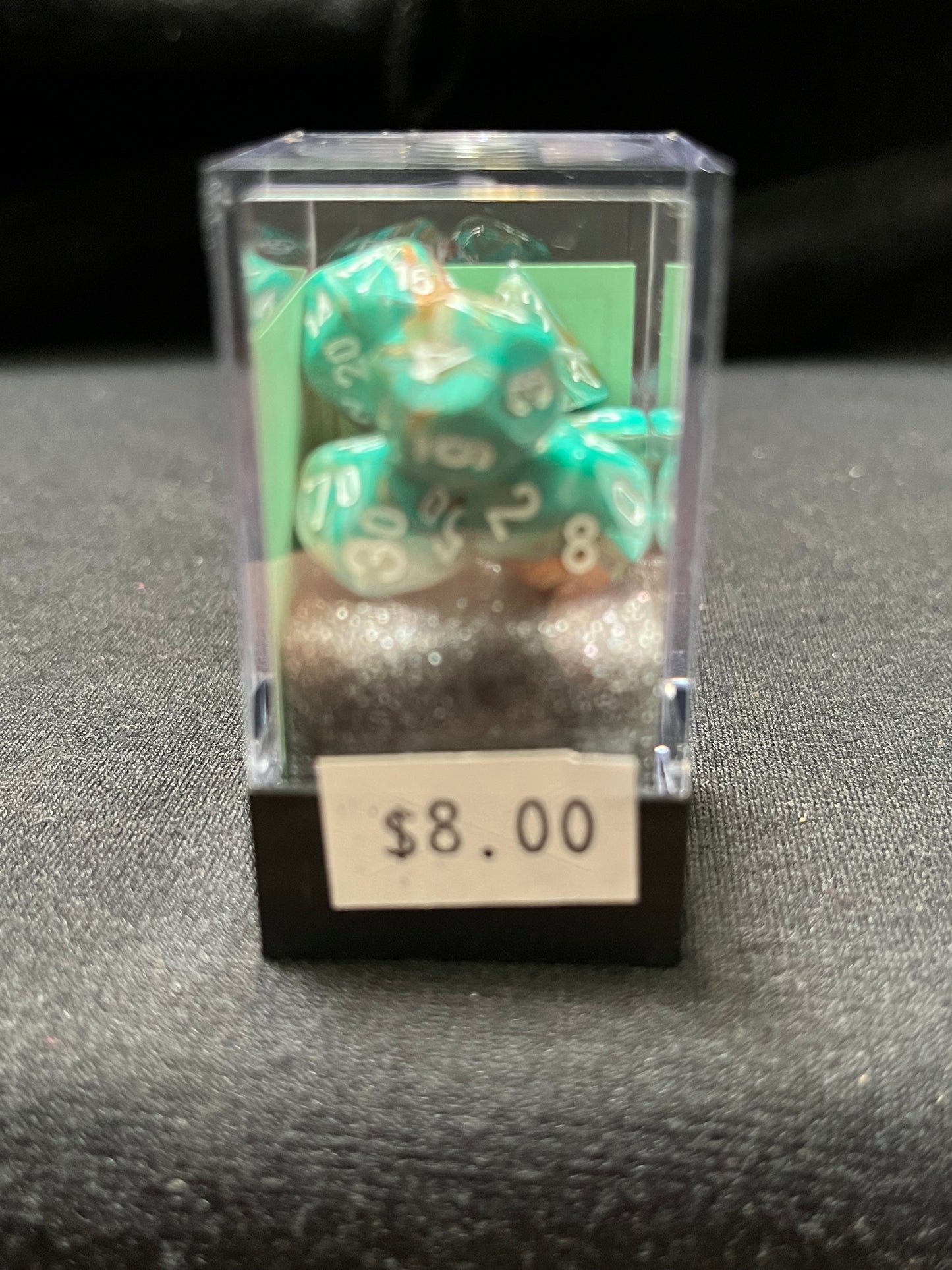 Chessex Mini Marble Oxi-Copper/White Dice