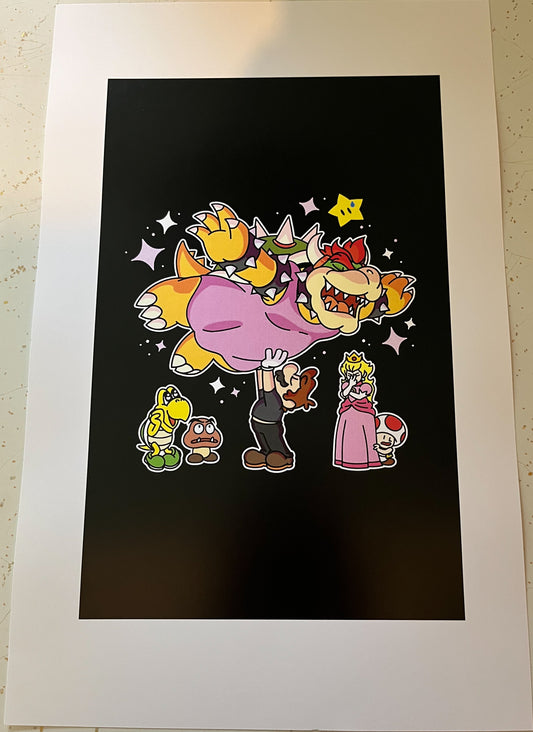 "Dirty Dancing vs. Super Mario Brothers" 11" x 17" Print