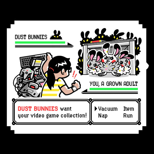 Pokemon vs. Dust Bunnies Ladies' (Yellow) (Unisex) T-Shirt