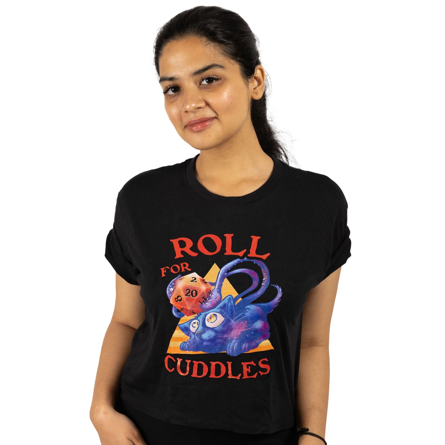 "Roll for Cuddles" Displacer Beast/Feline T-Shirt