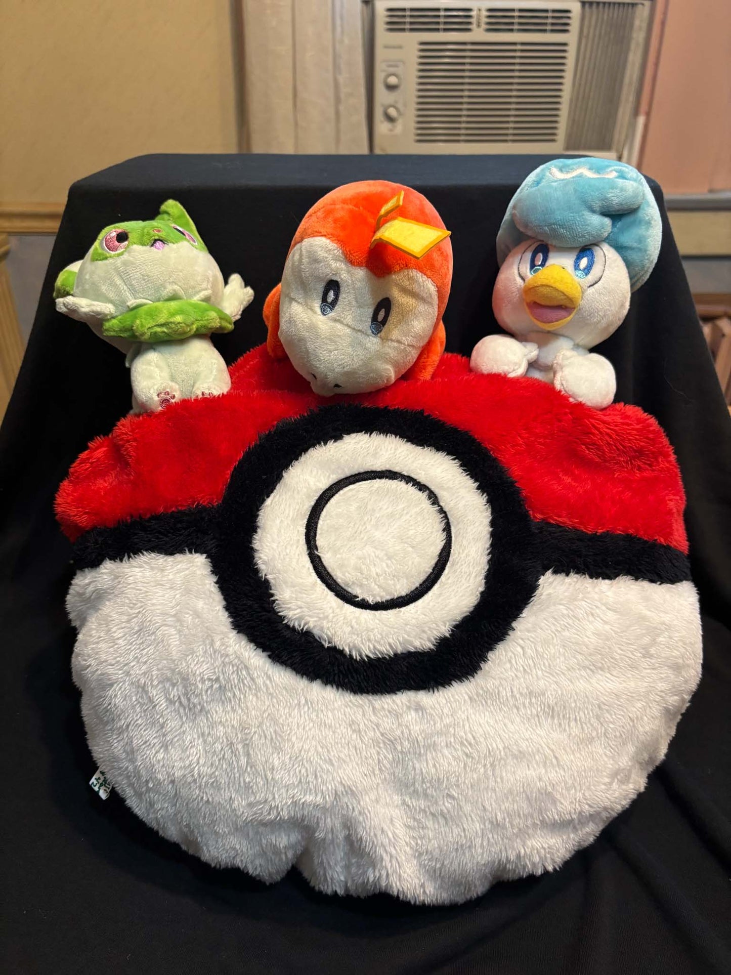 Pokemon Monster Ball Cushion With 3 Characters Plush
