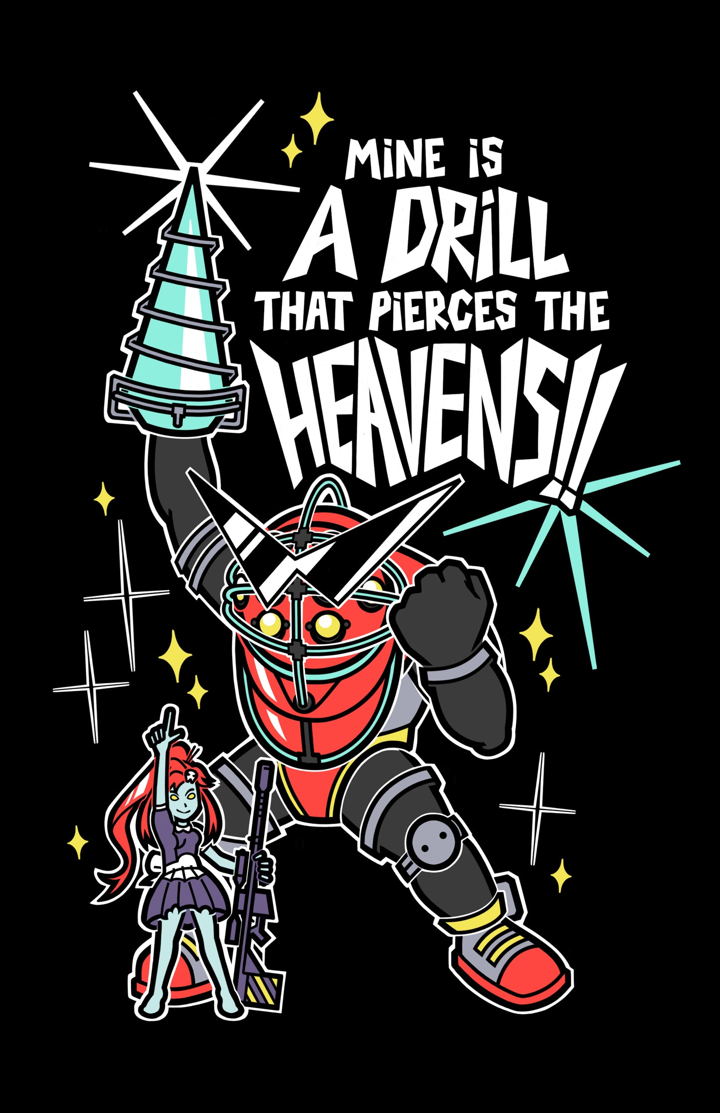 Bio Lagann 11" x 17" Print (Black)