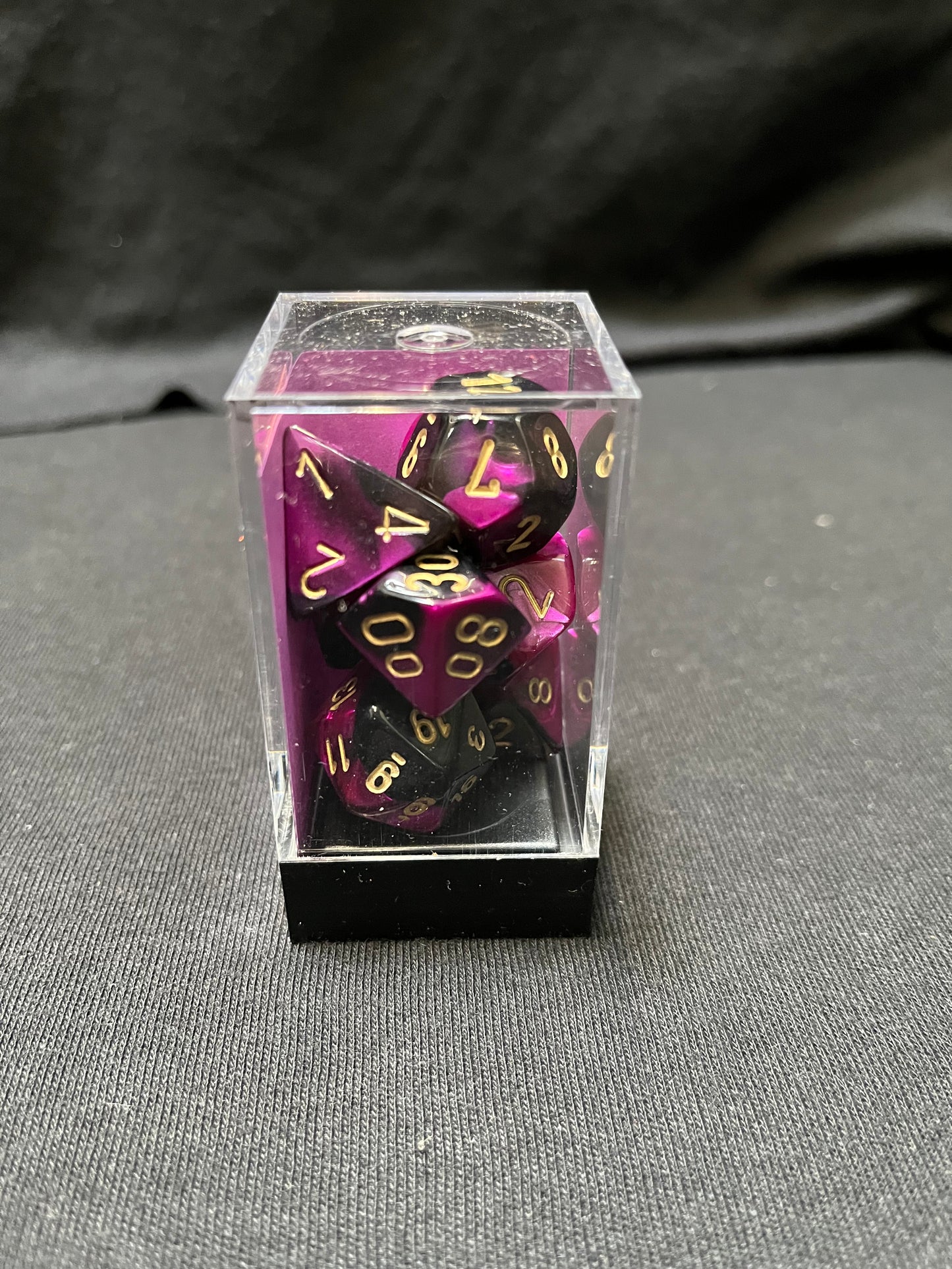 Chessex Gemini Black-Purple/Gold Dice
