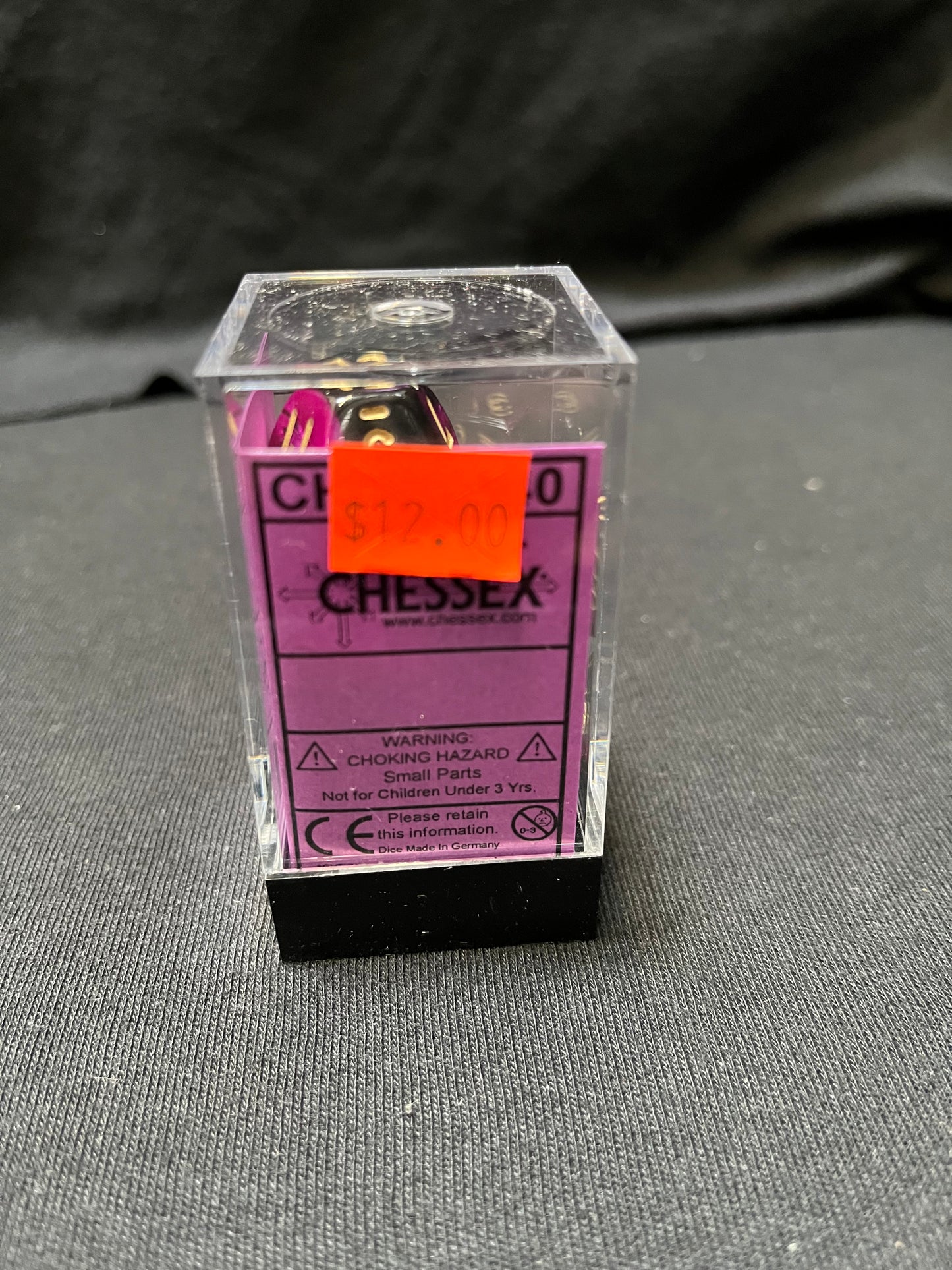 Chessex Gemini Black-Purple/Gold Dice