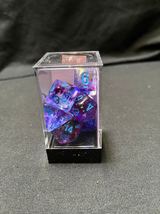 Chessex Nebula Nocturnal/Blue Dice