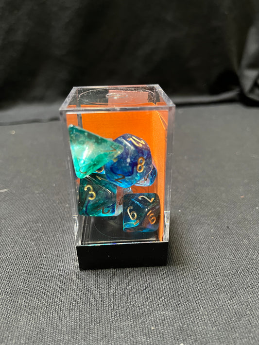 Chessex Nebula Oceanic/Gold Dice