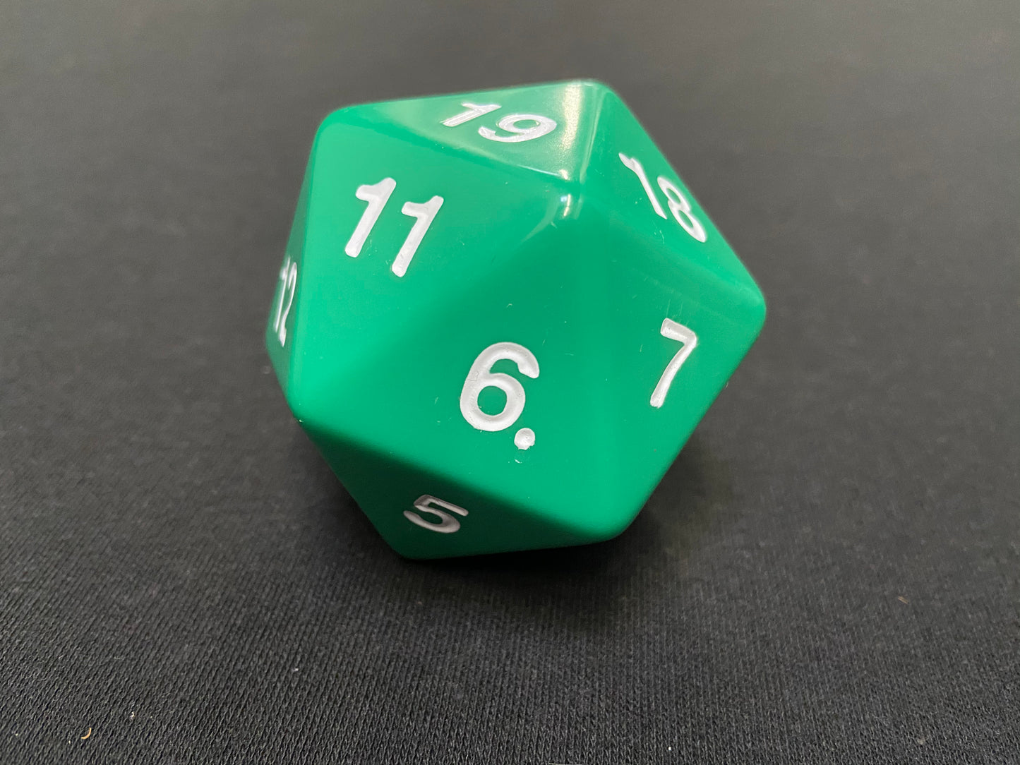 Large Solid D20 Dice (Green)