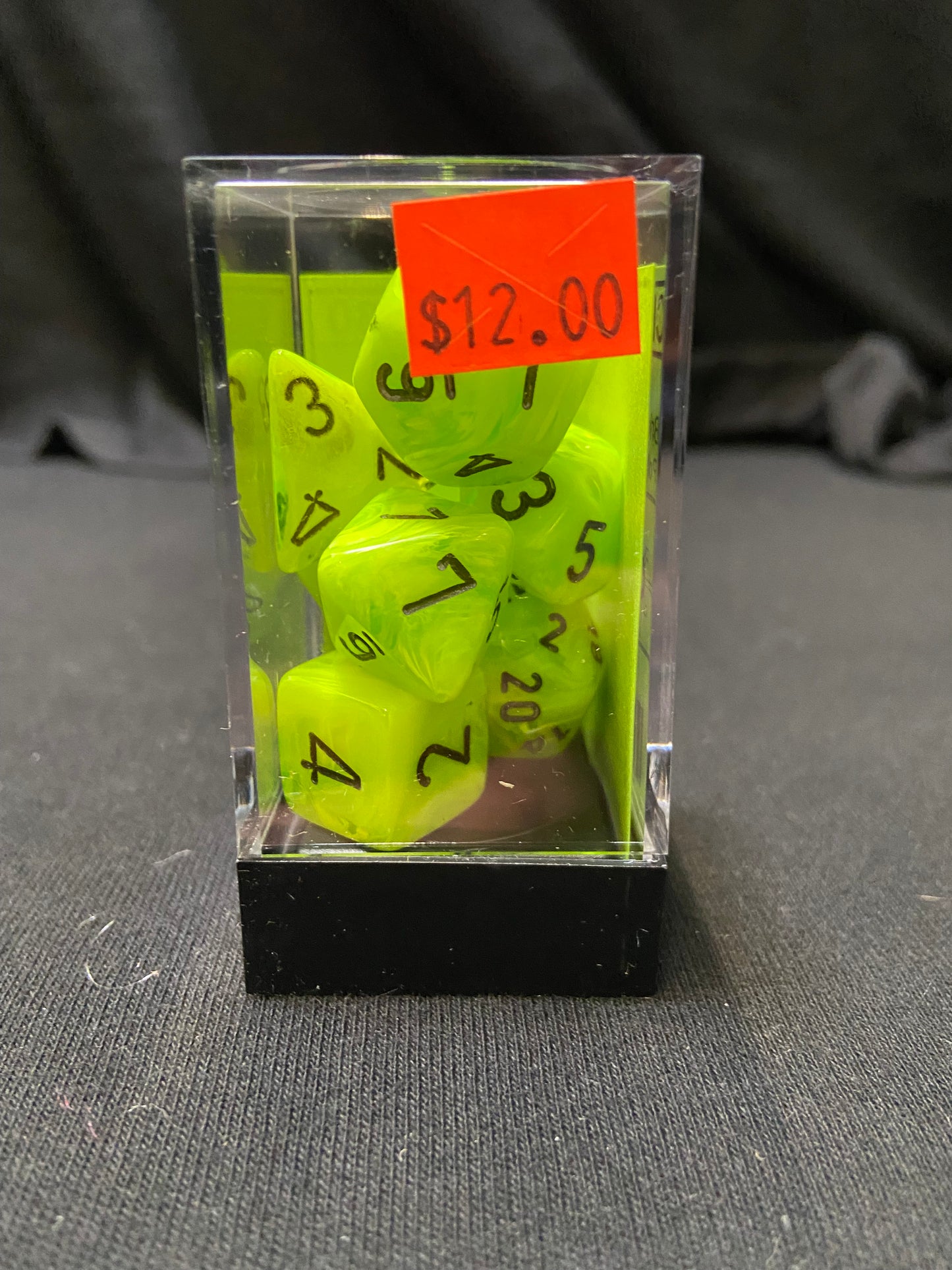 Chessex Vortex Green/Black Dice Kit