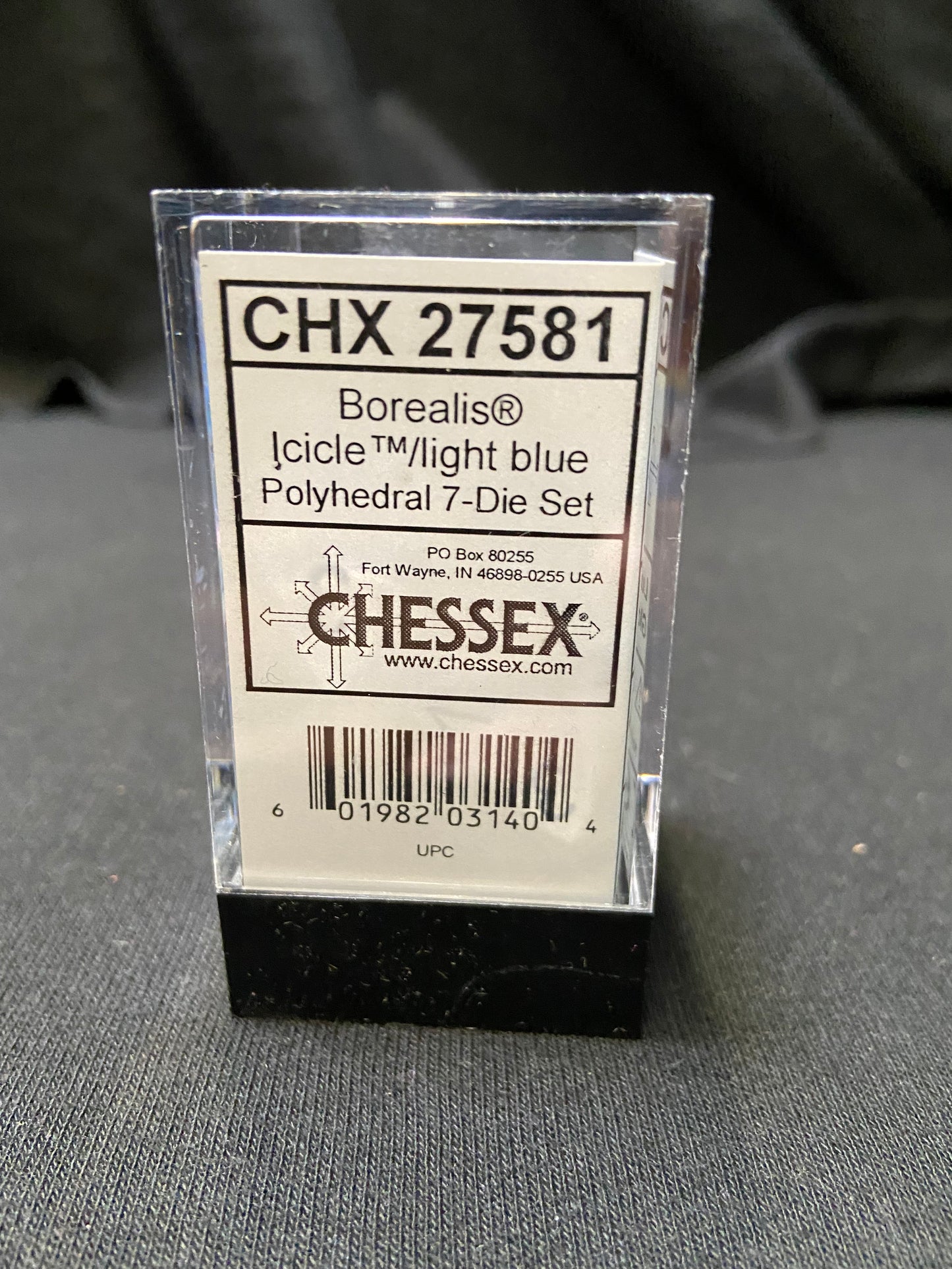 Chessex Borealis Icicle/Light Blue Dice Kit