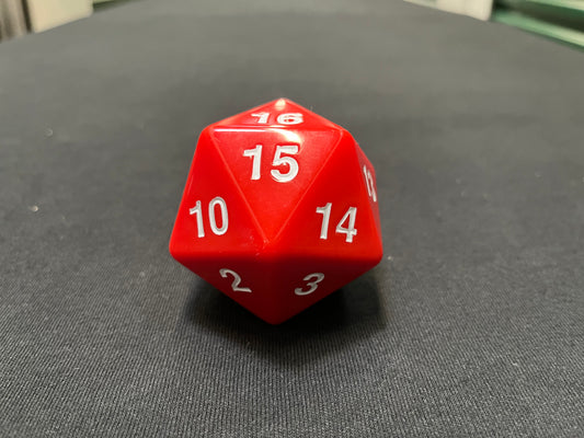 Large Solid D20 Dice (Red)