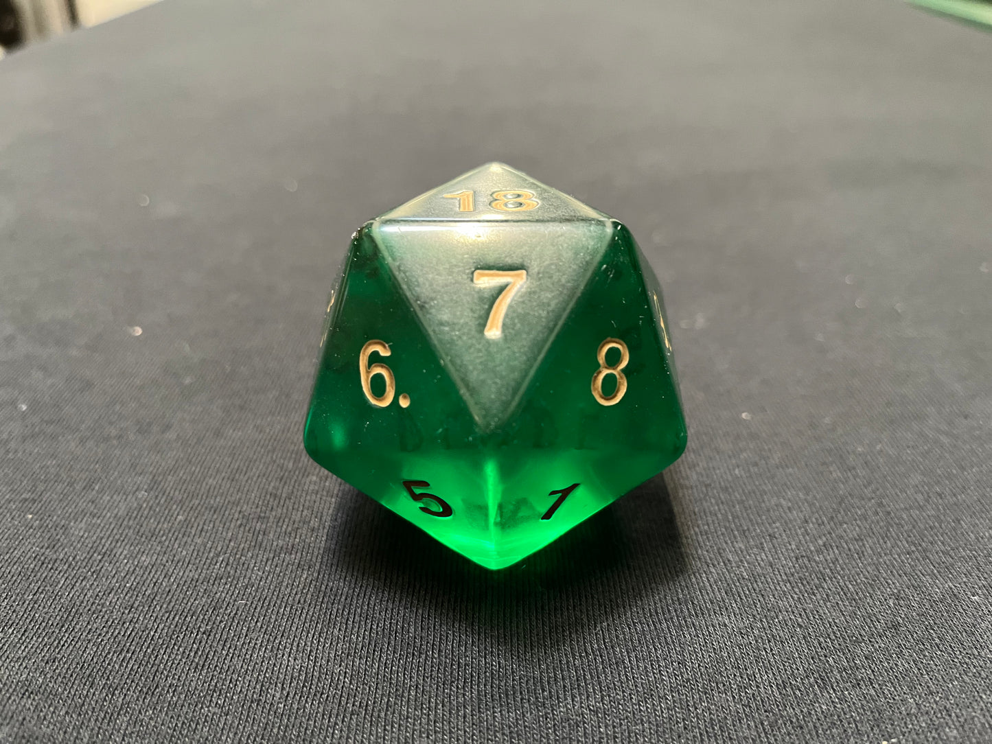 Large Translucent D20 Dice (Green)
