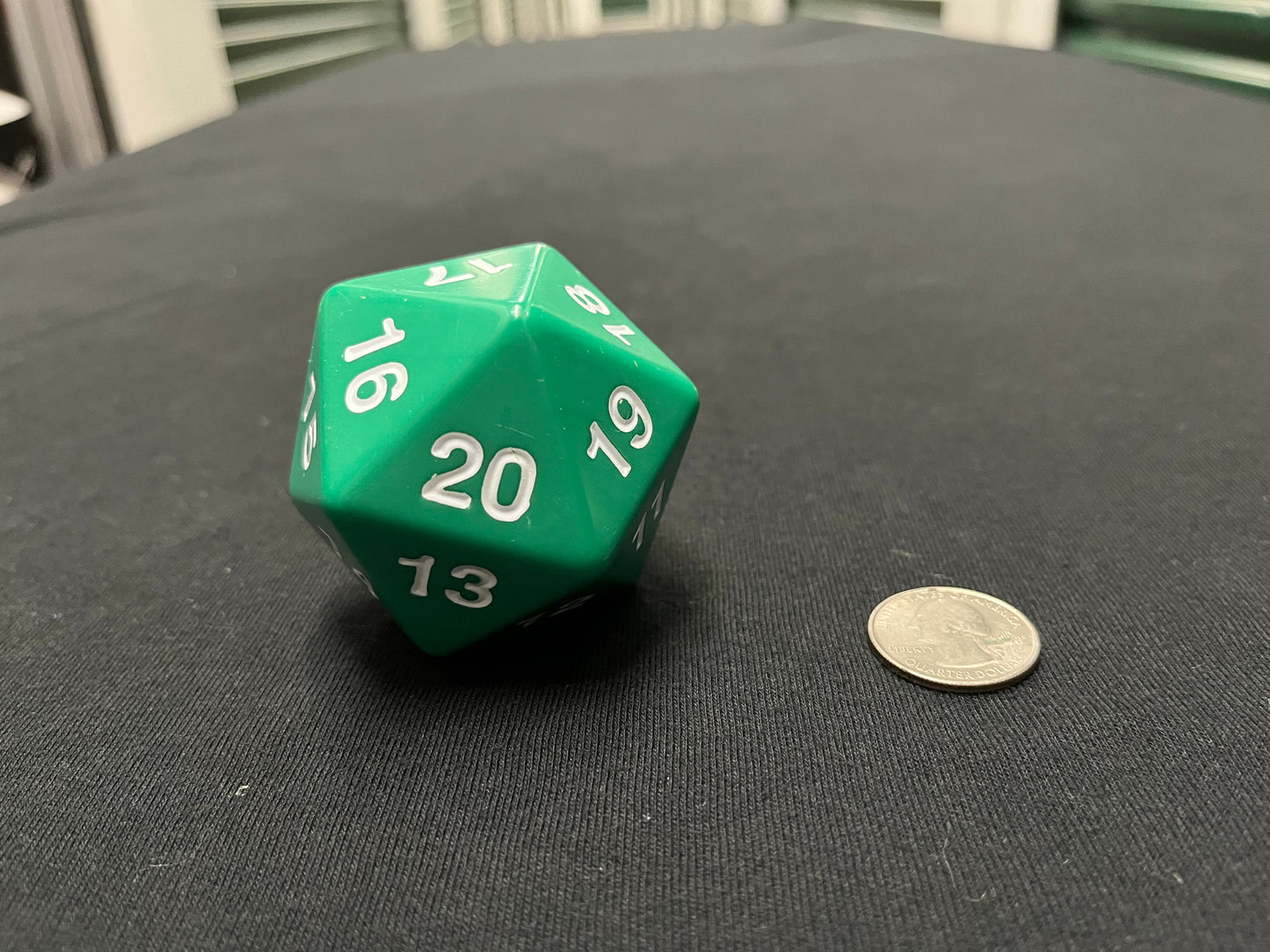Large Solid D20 Dice (Green)