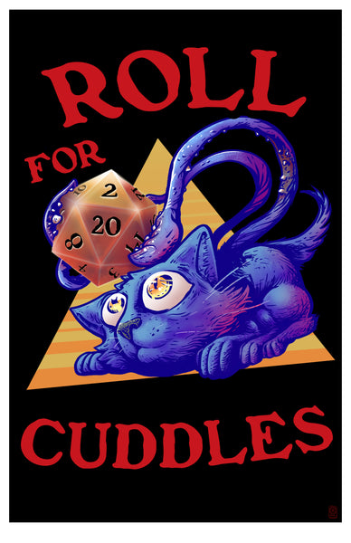 "Roll for Cuddles" Displacer Beast 11" x 17" Glossy Print
