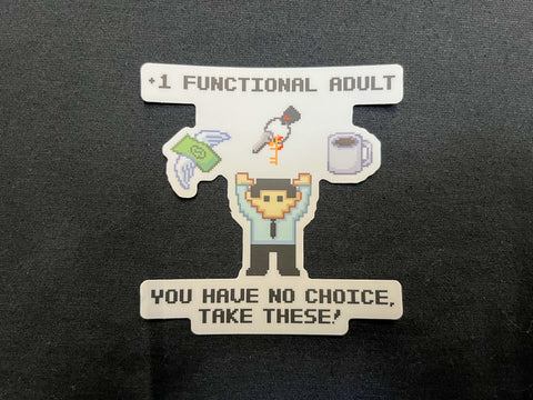 +1 Functional Adult (Male) Vinyl Decal