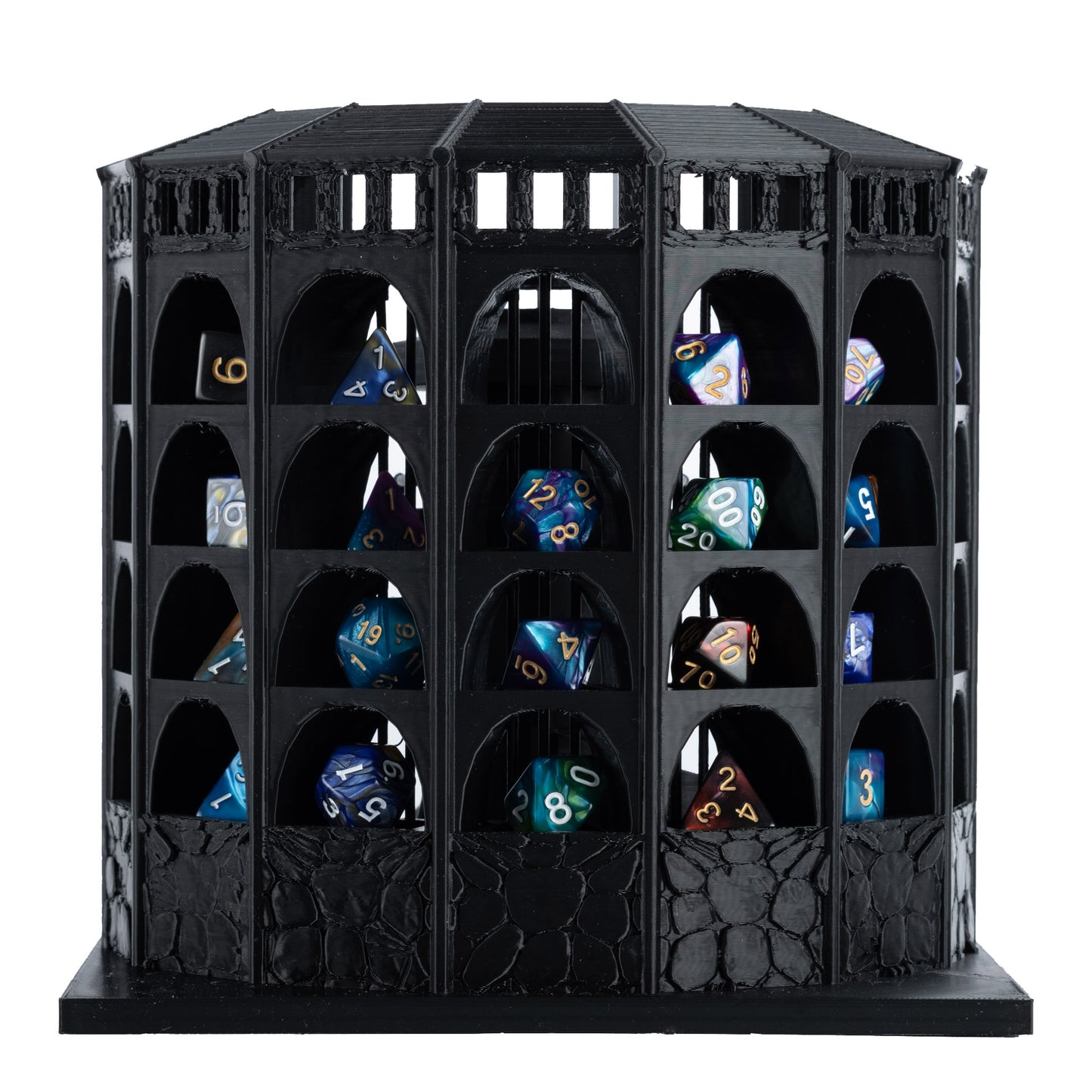 Dicecatraz 2.1 3D-Printed Combo Dice Prison/Dice Roller (Black)
