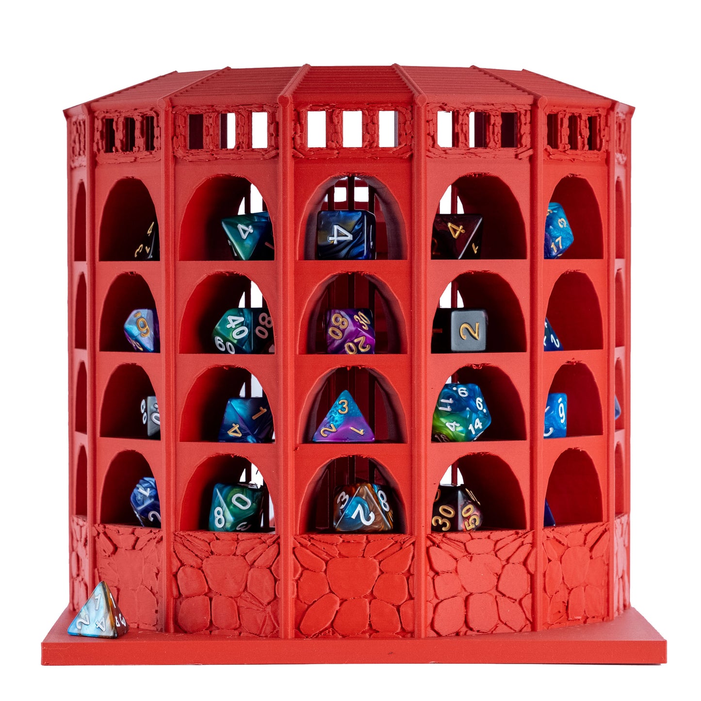 Dicecatraz 2.1 3D-Printed Combo Dice Prison/Dice Roller (Red)