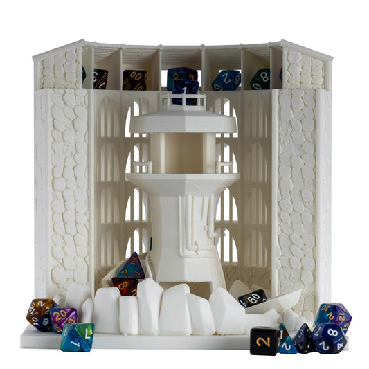 Dicecatraz 2.1 3D-Printed Combo Dice Prison/Dice Roller (Ivory)