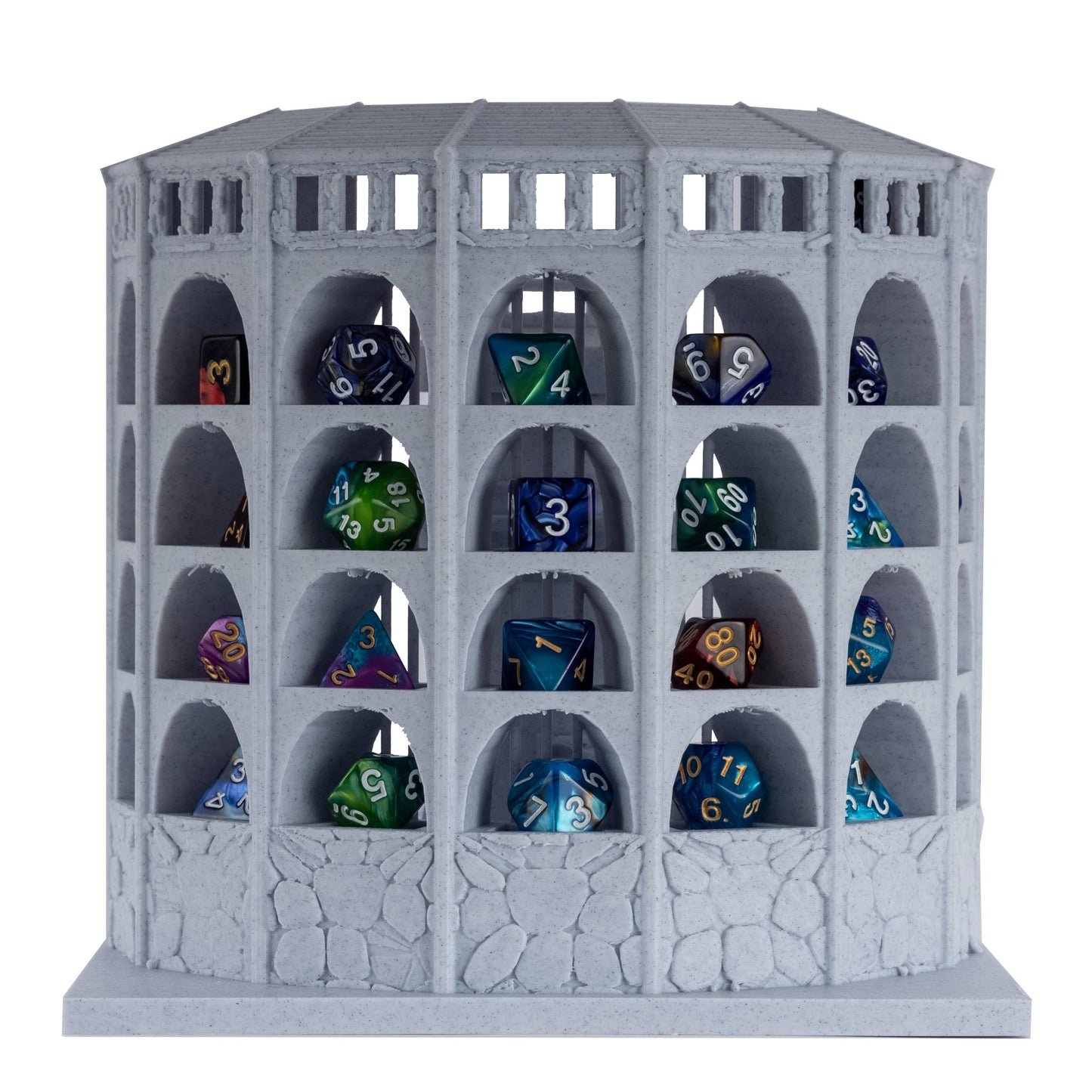 Dicecatraz 2.1 3D-Printed Combo Dice Prison/Dice Roller (Stone Gray)