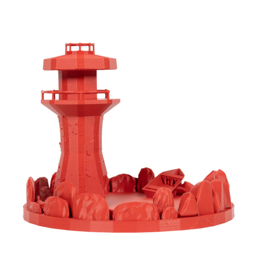 Dicecatraz Courtyard 3D-Printed Dice Roller (Red)
