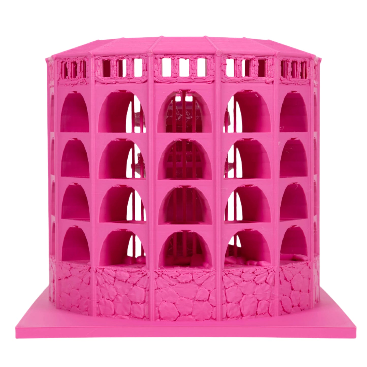 Dicecatraz 3D-Printed Combo Dice Prison/Dice Roller (Pink)
