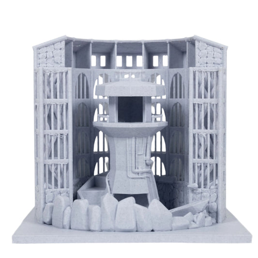 Dicecatraz 3D-Printed Combo Dice Prison/Dice Roller (Stone Grey)