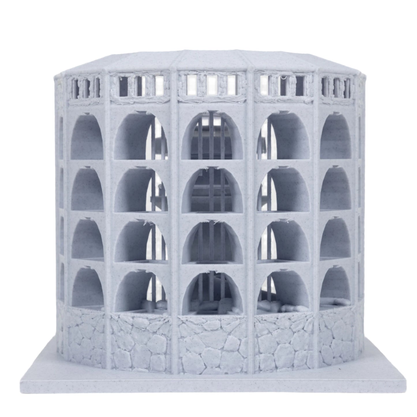 Dicecatraz 3D-Printed Combo Dice Prison/Dice Roller (Stone Grey)
