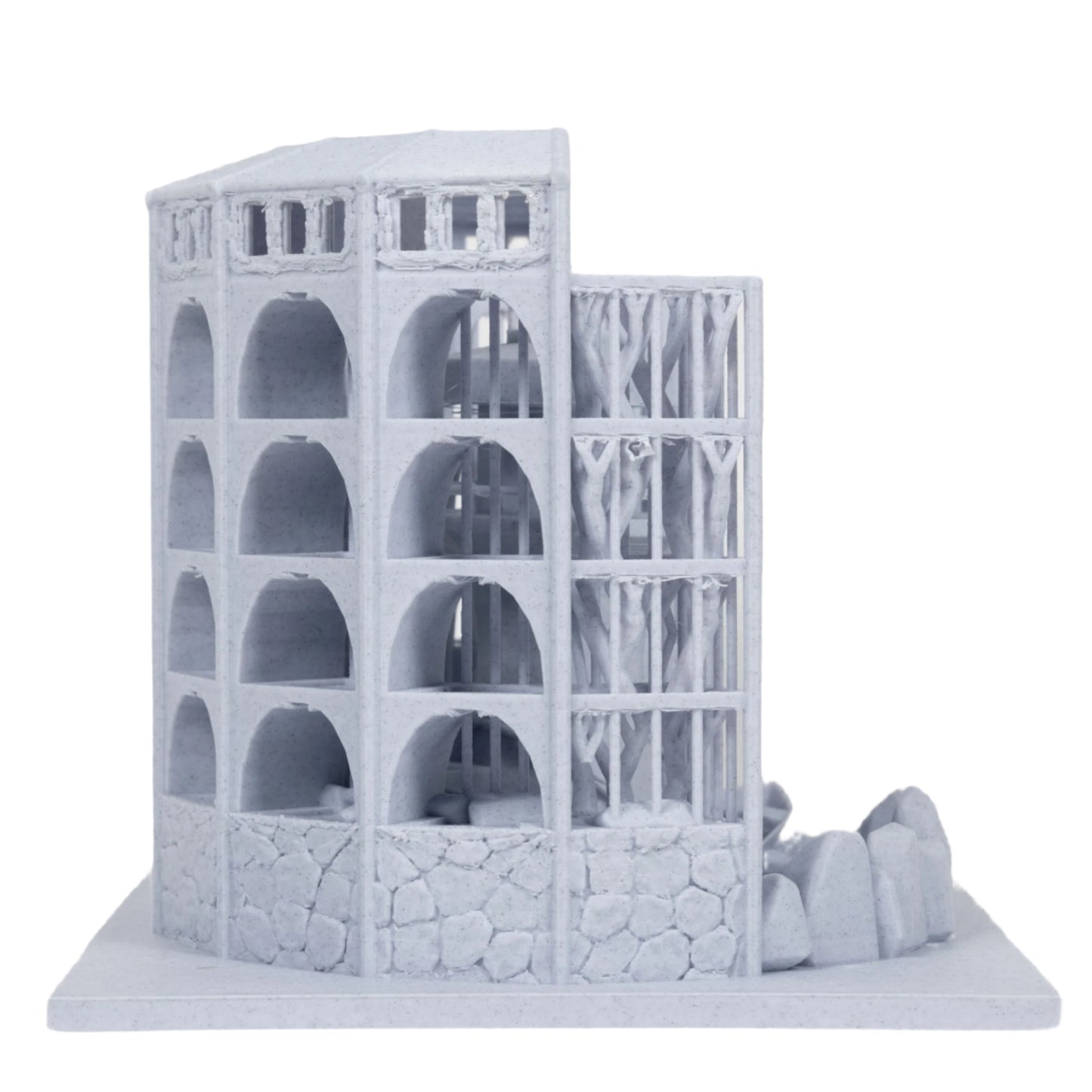 Dicecatraz 3D-Printed Combo Dice Prison/Dice Roller (Stone Grey)