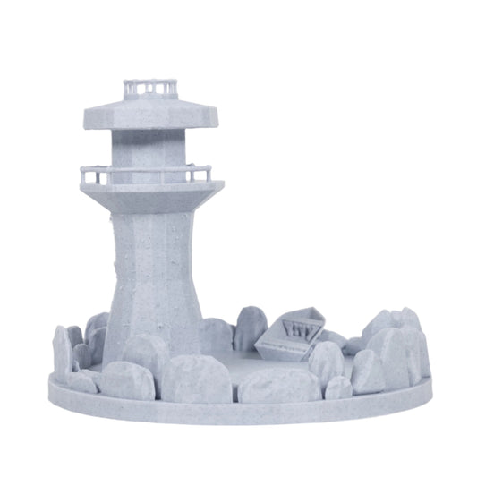 Dicecatraz Courtyard 3D-Printed Combo Dice Roller (Stone Grey)