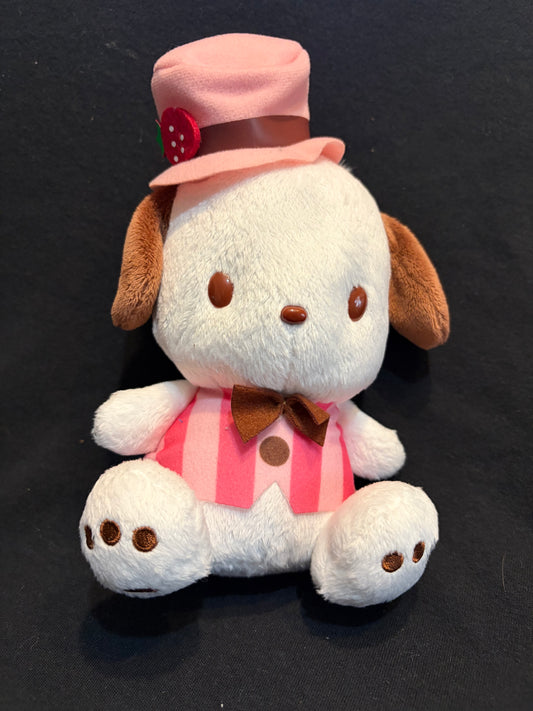 Sanrio Pochacco Plush w/ Top Hat and Striped Vest