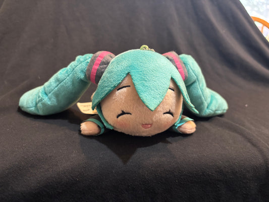 Hatsune Miku Fluffy Lying Down Smiling Plush