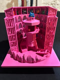 Dicecatraz 3D-Printed Combo Dice Prison/Dice Roller (Pink)