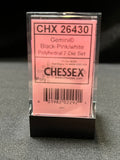Chessex Gemini Black-Pink/White Dice