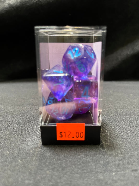 Chessex Nebula Nocturnal/Blue Dice